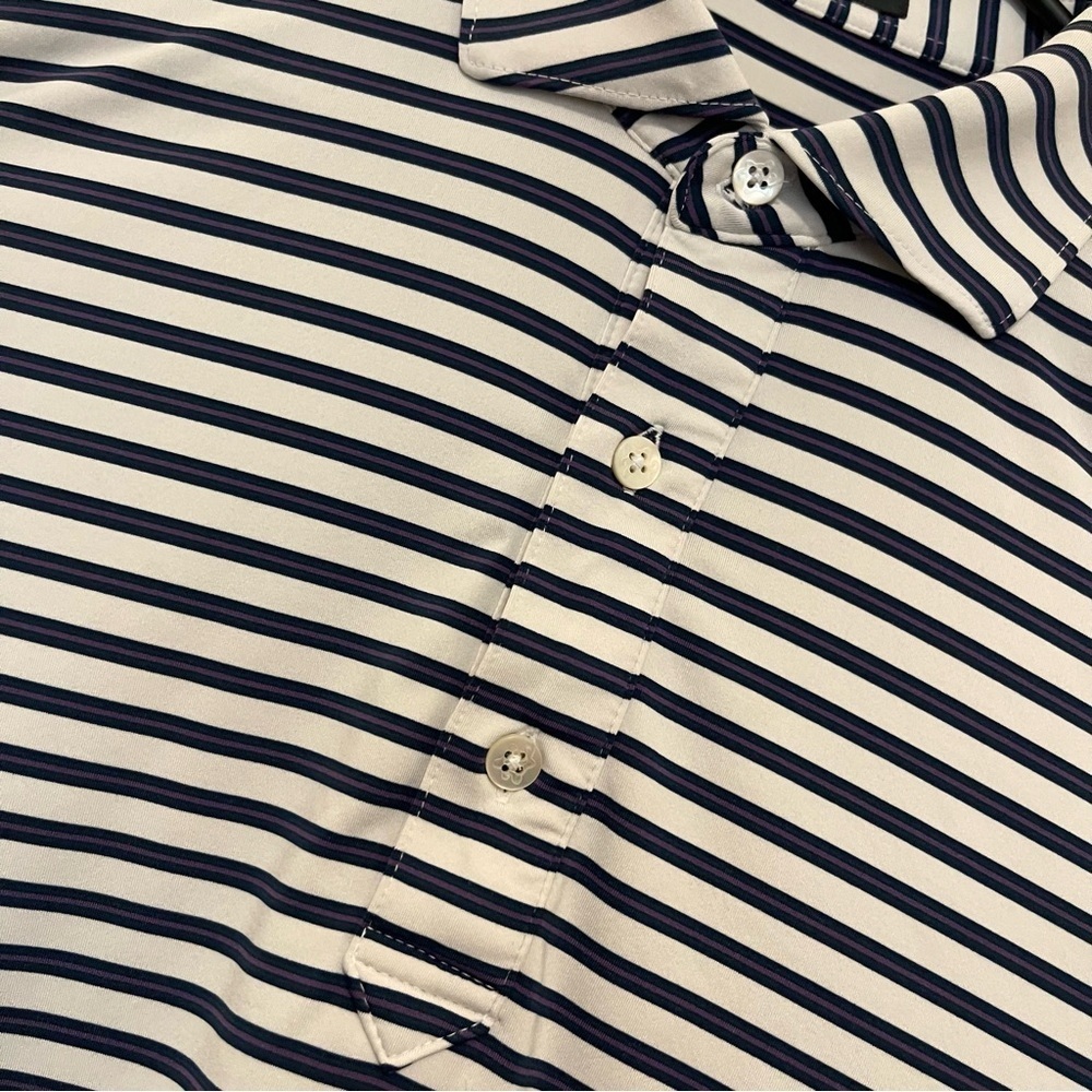turtleson Striped Performance Golf Polo - Picture 3 of 8